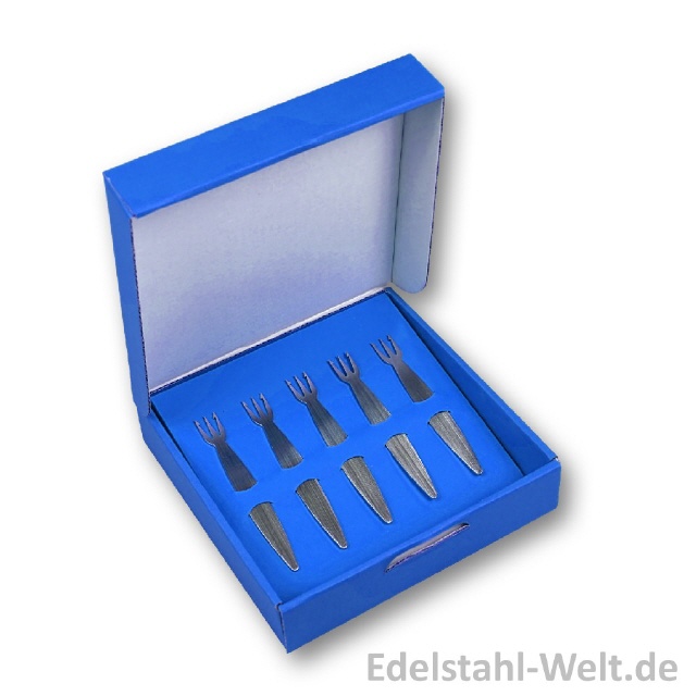 Edelstahl-Pommesgabeln 5er-Geschenkset