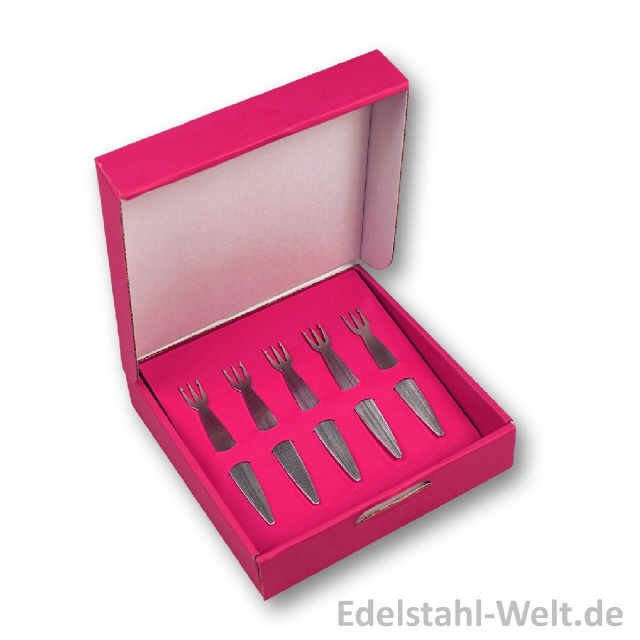 Edelstahl-Pommesgabeln 5er-Geschenkset