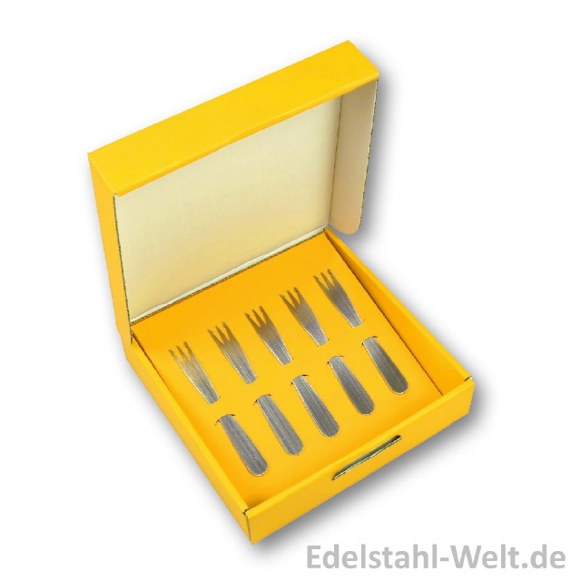 Edelstahl-Pommesgabeln 5er-Geschenkset